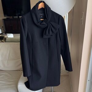 Ann Taylor Classic Black Cape with Bow Detail